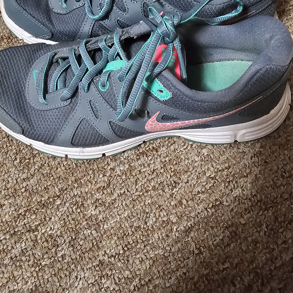 Nike Gray and Pink Athletic Shoes for Training